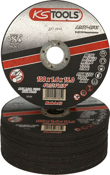 KS Tools disco de corte fino de alto rendimiento, diámetro 100 mm, 1,6 mm, paquete de 25, 337.2010