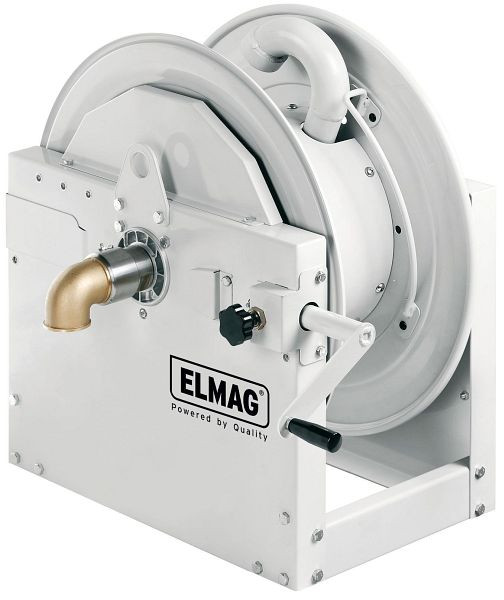 Enrollador de manguera industrial ELMAG serie 700 / L 690, accionamiento manual para aire, agua, diésel, 20 bar, 43603