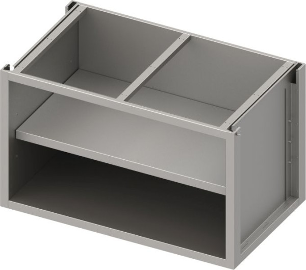 Gabinete base de acero inoxidable Stalgast versión 2.0 abierto, con estante intermedio, construcción base 1900x540x660 mm, BX19550F