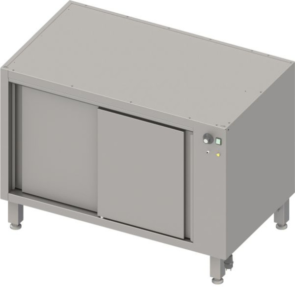 Stalgast caja de armario bajo de paso calefactable de acero inoxidable versión 2.0, para patas/bastidor, con puertas correderas 1200x540x660 mm, BX12581