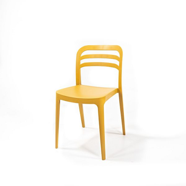 VEBA Wave Chair Mostaza, silla apilable de plástico, 50926