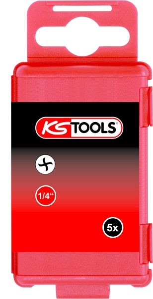 KS Tools Broca Torq-Set® de 1/4", 75 mm, n.º 8, paquete de 5, 911.7717