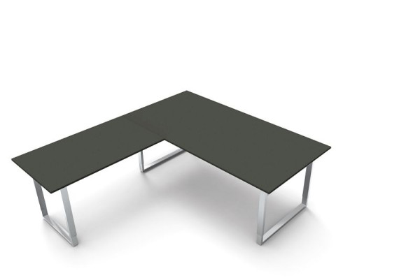 Kerkmann escritorio extra grande de altura regulable / mesa de reuniones L 2000 x P 1000 x H 680-820 mm, color: antracita, 11438713