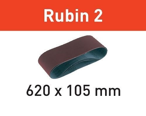 Festool Schleifband L620X105-P60 RU2/10 Rubin 2, VE: 10 Stück, 499150