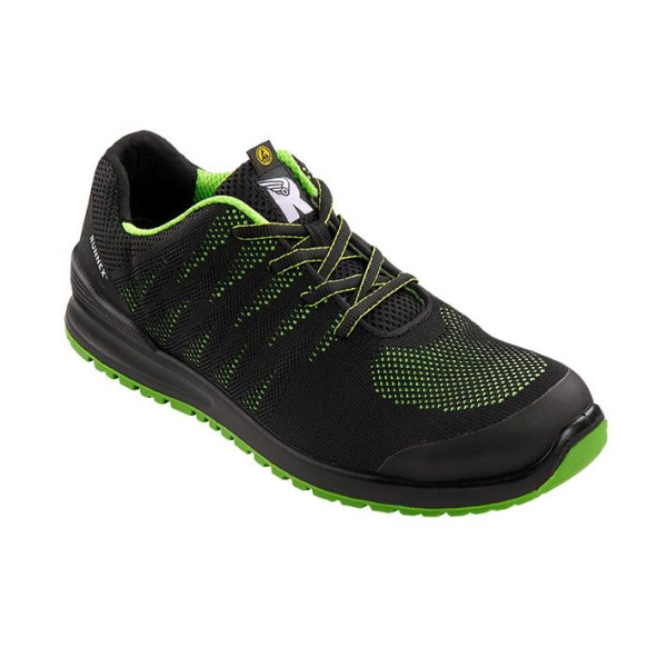 Zapatos de seguridad RUNNEX S1P-ESD SportStar, negro/verde, talla: 36, paquete: 10 pares, 5107-36