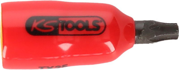 KS Tools Vaso con punta de 1/4" con aislamiento protector para tornillos Torx, T8, 117.2471