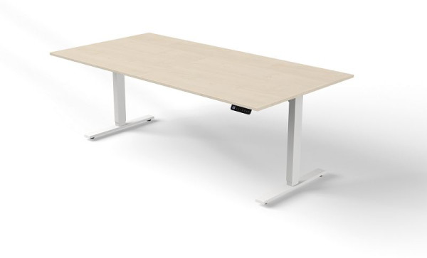 Mesa para sentarse y pararse Kerkmann A 2000 x P 1000 mm, altura ajustable eléctricamente de 720 a 1200 mm, Move 3, color: arce, 10381850