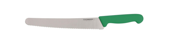 Cuchillo universal Schneider, filo dentado, verde, longitud de hoja: 25 cm, 260703
