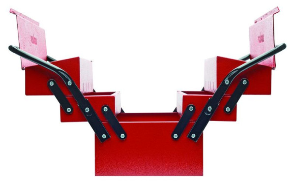 GEDORE Caja de herramientas roja 5 compartimentos 535x225x330mm, 3301658