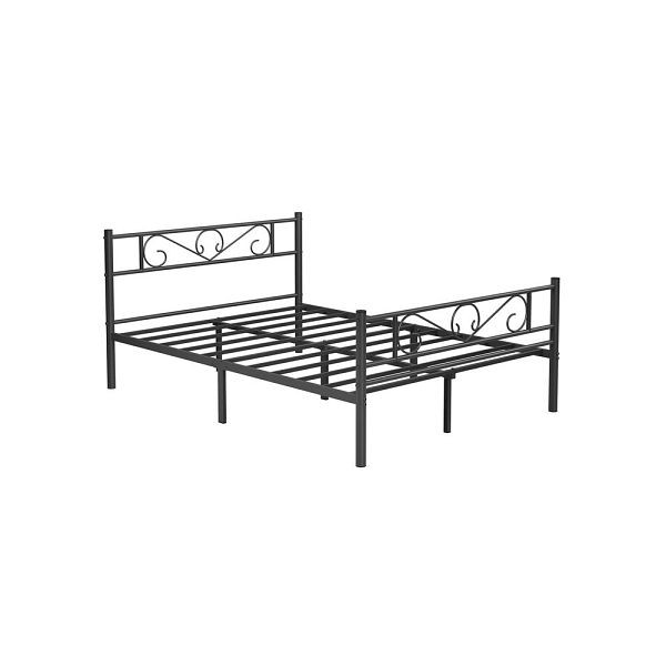 Estructura de cama doble VASAGLE de metal negro, RMB063B01
