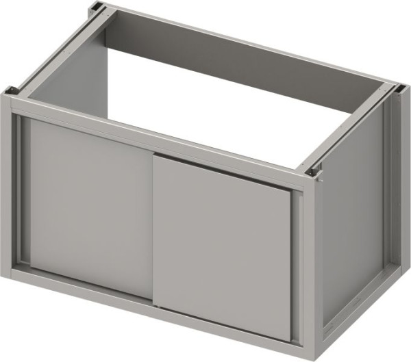 Mueble para fregadero de acero inoxidable Stalgast versión 2.0 con puertas correderas, construcción base 1800x540x660 mm, BX18572F