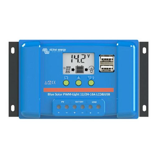 Victron Energy controlador de carga solar BlueSolar PWM-LCD&USB 12/24V-20A, 321838