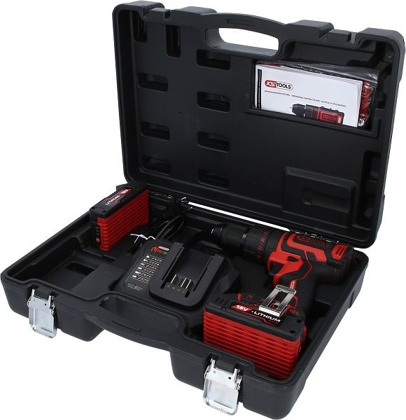 KS Tools eMONSTER juego de destornillador y taladro percutor a batería sin escobillas, 4 piezas, 515.6300
