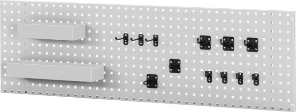 Placa perforada RAU para montaje en pared, incl. juego de soporte, 1000x450x15 mm, 09-L1000-01.12