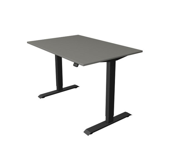Mesa para sentarse y pararse Kerkmann An 1200 x P 800 mm, altura ajustable eléctricamente de 740 a 1230 mm, grafito, 10181012