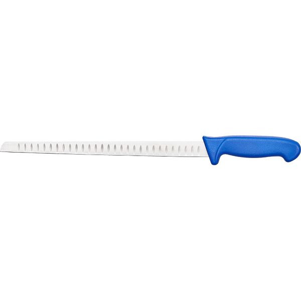 Cuchillo cocinero Stalgast Premium HACCP, mango azul, hoja de acero inoxidable con filo dentado 31 cm, MS2554150