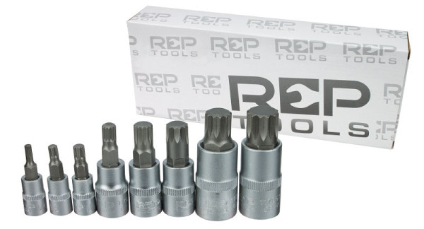 RepTools insertos de llave de tubo estriado interno, 8 piezas, XXL-117653