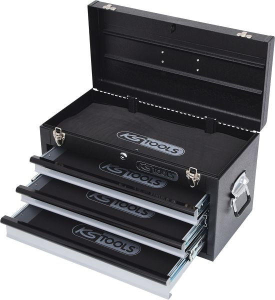 KS Tools Caja de herramientas con 3 cajones-negro, L508xH255xW303mm, 801.0003