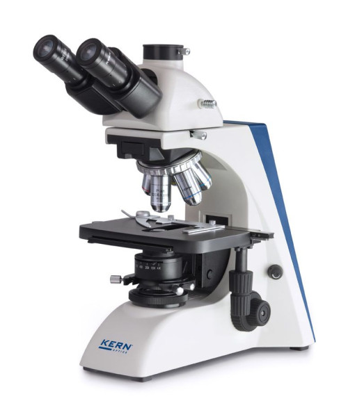 KERN Optics microscopio de luz transmitida trinocular Inf Plan 4/10/20/40/100; WF10x20; Hal de 20 W, OBN 132