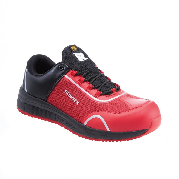 Zapatos de seguridad RUNNEX S1PS-ESD SportStar, negro/rojo, talla: 36, paquete: 10 pares, 5114-36
